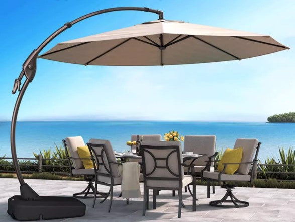 おしゃれなデザインと強力な遮光性を兼ね備えたガーデン&アウトドア用パラソル(2色展開)|耐久性抜群で長く使える一品です。 er-140