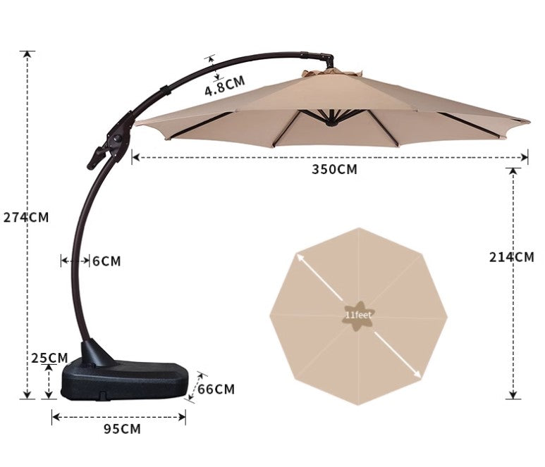 おしゃれなデザインと強力な遮光性を兼ね備えたガーデン&アウトドア用パラソル(2色展開)|耐久性抜群で長く使える一品です。 er-140