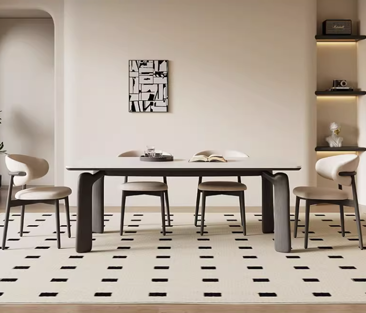 セラミック アッシュ材 多層板デザイン テーブル - おしゃれで耐久性抜群 fsm-309