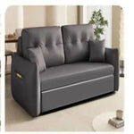 高級多層板エアレザーソファー - 快適シリコンフィルクッション付き fsx-1013