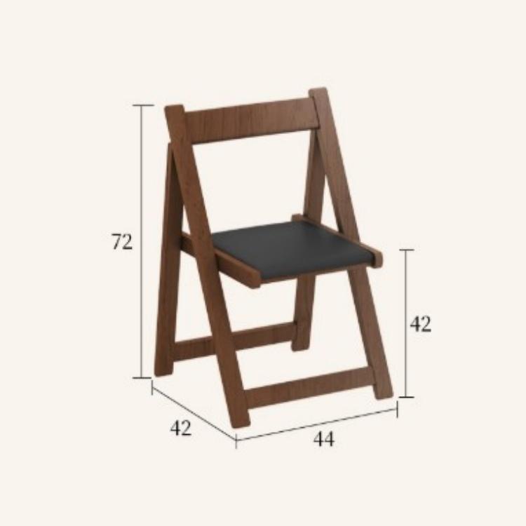 無垢ブラウンオーク材レザー座面折りたたみダイニングチェアテーブルセット対応 hbwe-3469-ch