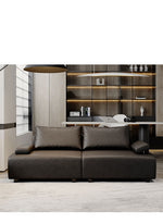 高品質 ソファー 木製フレーム&MDF 多機能合皮フェイクレザーソファ fsmy-399