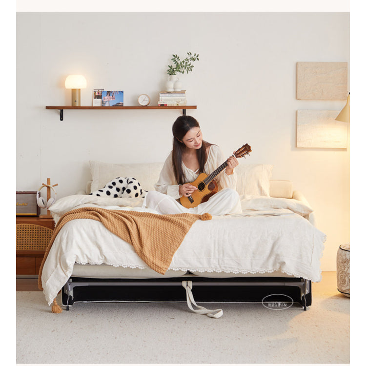 ソファベッド 布製 折りたたみ式 リクライニング対応 幅123~192cm コンパクト 2人掛け ベッド兼用 ファブリック 北欧 シンプル おしゃれ G3-7256