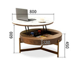 高級セラミック×無垢材×PUレザー×ステンレス センターテーブル fjnl-1599