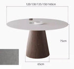 セラミック天板丸ダイニングテーブル アッシュ無垢材 ホワイト sm-315