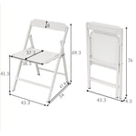 折りたたみ式スリムデザインチェア 2脚セット ホワイト モダンインテリアに最適な省スペース設計 fsf-5210-ch