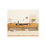 【高級ツゲ&キリ材使用】モダンデザイン テレビ台 - リビングにぴったりの美しい収納ソリューション hym-492