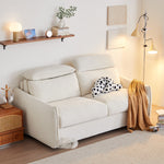 ソファベッド 布製 折りたたみ式 リクライニング対応 幅123~192cm コンパクト 2人掛け ベッド兼用 ファブリック 北欧 シンプル おしゃれ ddw-1154