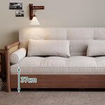 実木 ソファベッド 折りたたみ一体型 2WAY 伸縮式 リビング・書斎対応 引き出し式 ラタン編み デザイン smj-1229-9