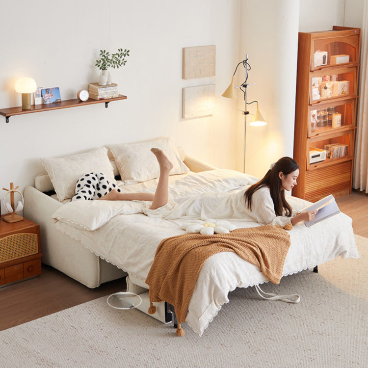 ソファベッド 布製 折りたたみ式 リクライニング対応 幅123~192cm コンパクト 2人掛け ベッド兼用 ファブリック 北欧 シンプル おしゃれ G3-7256