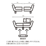 無垢材使用 西海岸風ソファー 2人掛け 3人掛け ブルー グレー 綿麻ファブリック 肘付き 背もたれ高め オットマン追加可 レトロ 高級感 I字型デザイン xbjj-lmsf-sofa