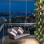 ブランコ スウィングベンチ 椅子 チェア 屋根付き シェード付き クッション付き ベンチ ガーデンファニチャー ガーデン スウィング zy-026