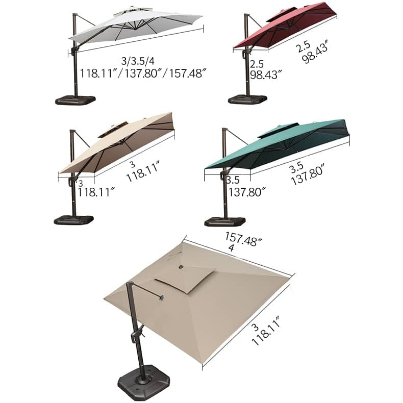 パラソル ガーデンパラソル パラソルセット 大きめ 日除け 雨ざらし パラソル スタンドパラソル zy-127-2