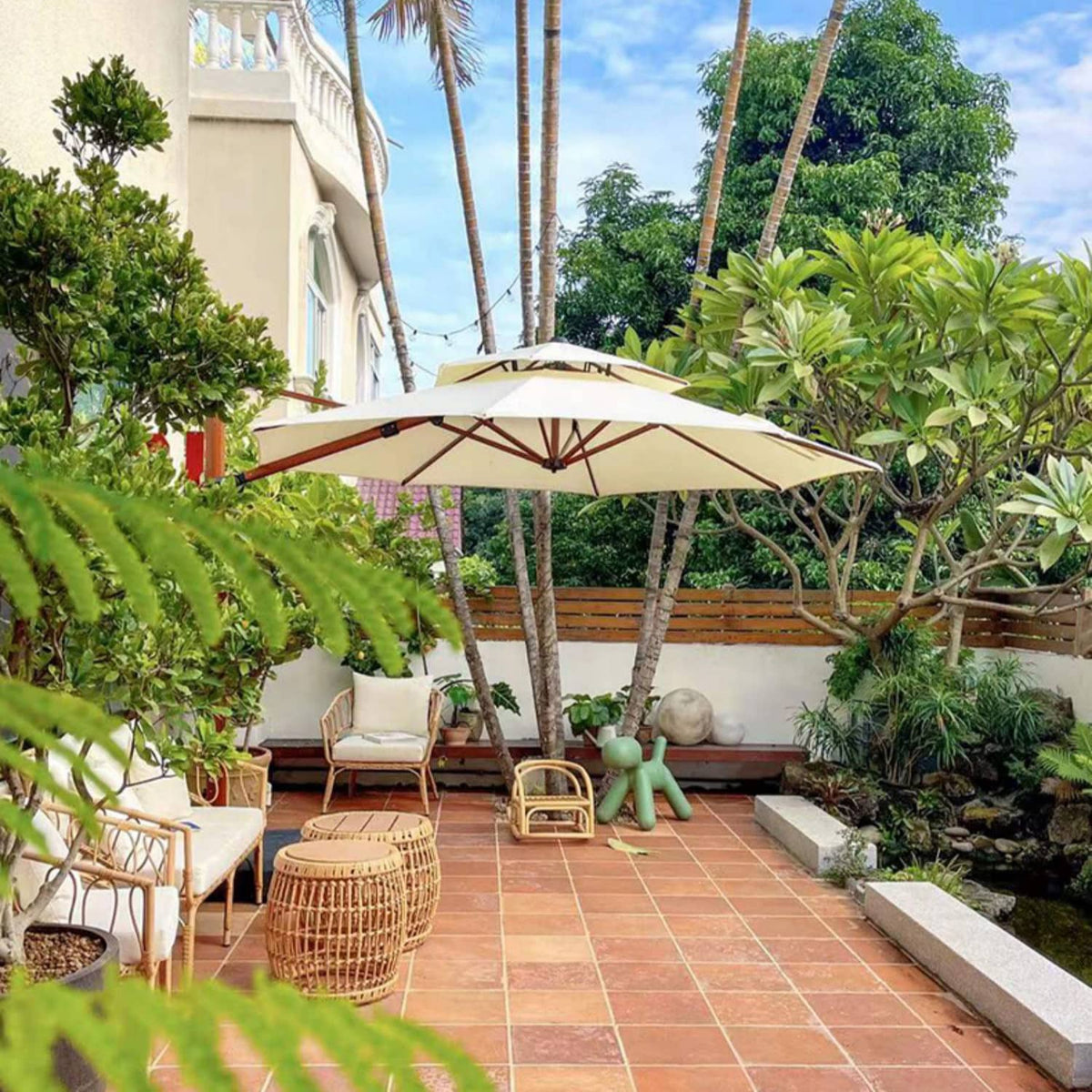 パラソル ガーデンパラソル 2層式 ベースセット スタンドタイプ 日よけ 大型 パラソル テラス アウトドア用品zy-55