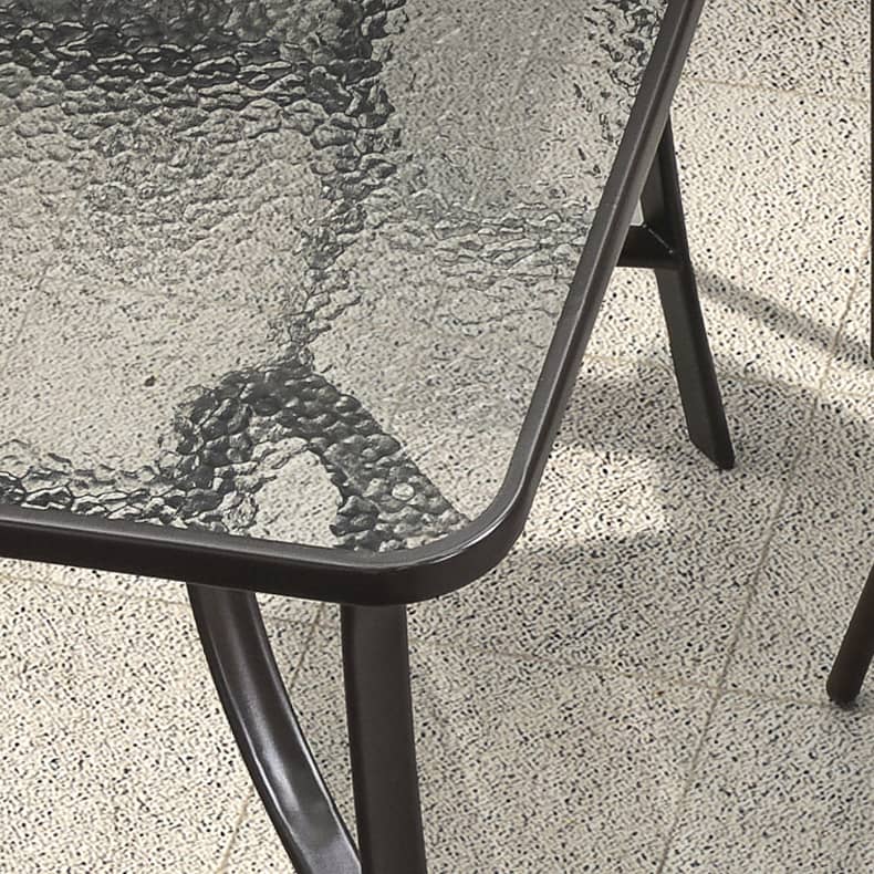 ガーデンテーブルセット 5点セット おしゃれ ラタン調 パラソル対応 ガラス チェア アウトドア 椅子 いす コンパクト ウッドデッキzy-027-1