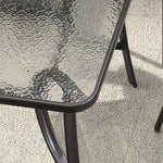 ガーデンテーブルセット 5点セット おしゃれ ラタン調 パラソル対応 ガラス チェア アウトドア 椅子 いす コンパクト ウッドデッキzy-027-1