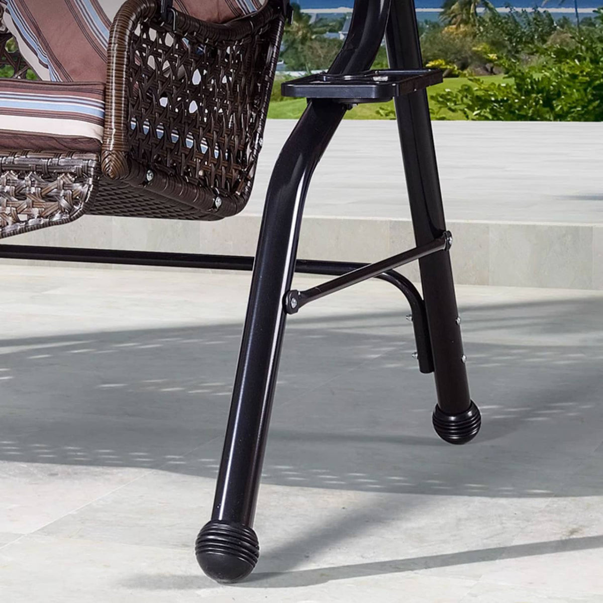 ブランコ スウィングベンチ 椅子 チェア 屋根付き シェード付き クッション付き ベンチ ガーデンファニチャー ガーデン スウィング zy-026