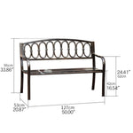 ガーデンベンチ 2人掛け 3人掛け アイアン 肘掛け 背もたれ付き アンティーク調 ガーデンチェア ベンチ コンパクト 長椅子 テラス zy-101