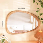 ミラー おしゃれ 集成材 木枠 40×60 50×70 60×80cm ブラウン ナチュラル ブラック 壁掛け中型 鏡 北欧風 玄関 リビング 寝室 fzbl-3007