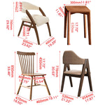 北欧風天然木ダイニングチェア 原木デザイン 牛角スタイル 背もたれ付き書斎椅子 fjnl-1595