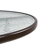 ガーデンテーブルセット チェア 5点セット おしゃれ ガラス パラソル対応 おしゃれ ガーデンチェア アウトドア zy-029