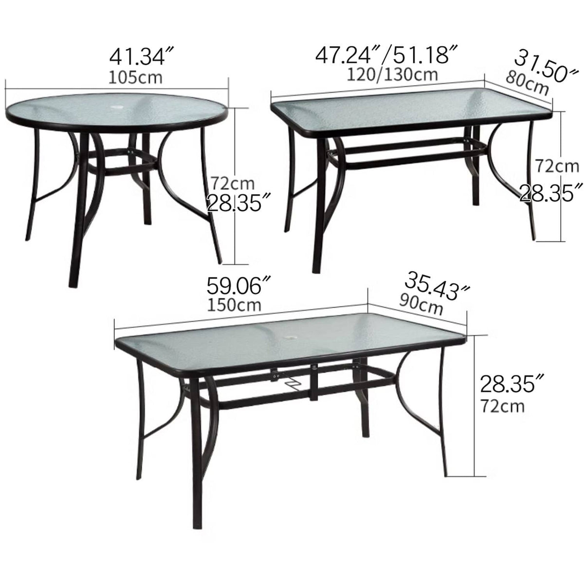 ガーデンテーブルセット チェア 5点セット おしゃれ ガラス パラソル対応 おしゃれ ガーデンチェア アウトドア zy-029