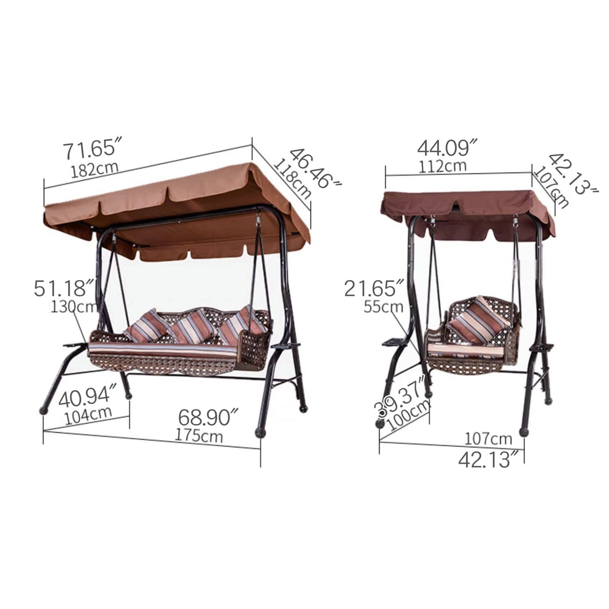 ブランコ スウィングベンチ 椅子 チェア 屋根付き シェード付き クッション付き ベンチ ガーデンファニチャー ガーデン スウィング zy-026
