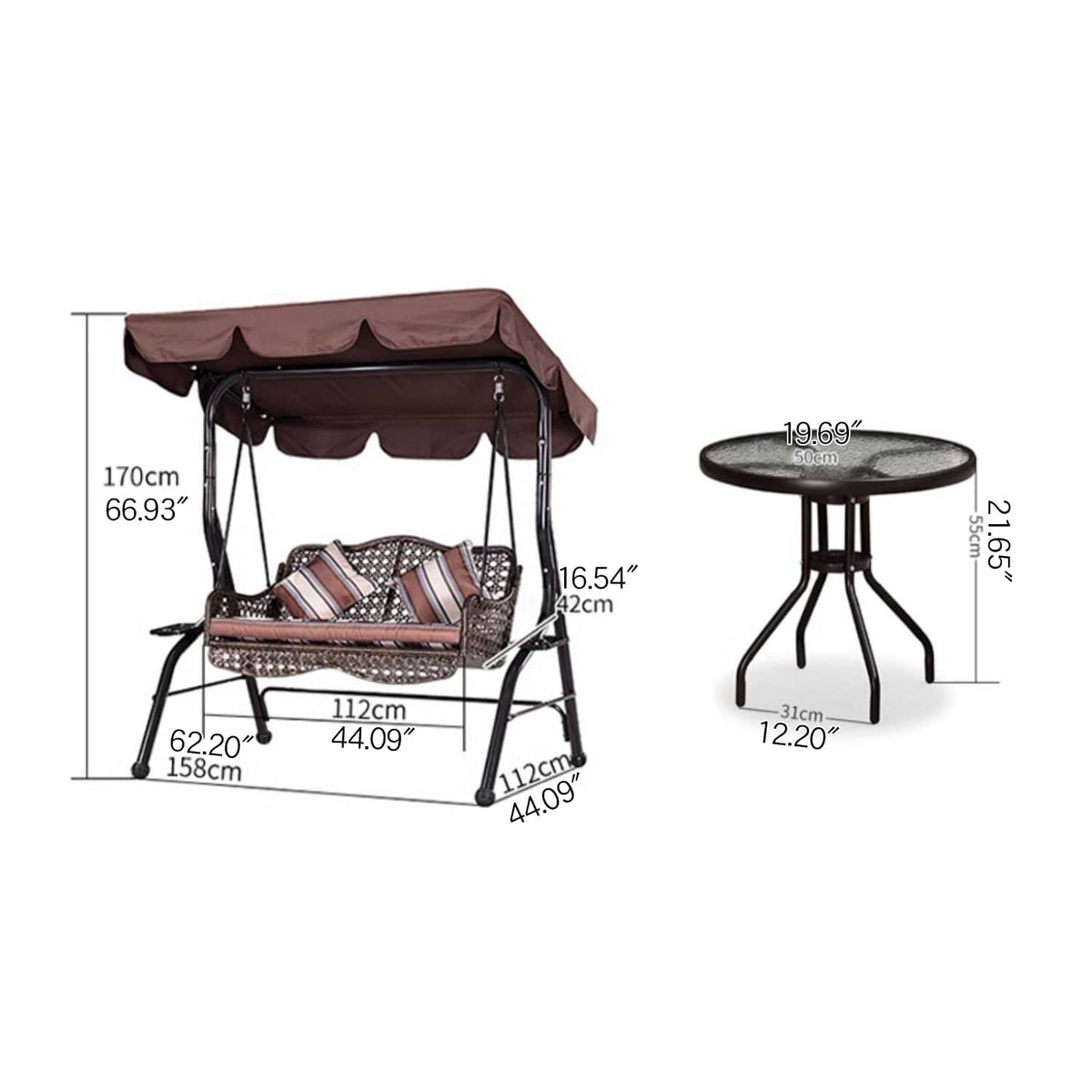 ブランコ スウィングベンチ 椅子 チェア 屋根付き シェード付き クッション付き ベンチ ガーデンファニチャー ガーデン スウィング zy-026