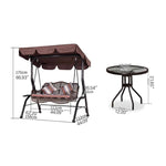 ブランコ スウィングベンチ 椅子 チェア 屋根付き シェード付き クッション付き ベンチ ガーデンファニチャー ガーデン スウィング zy-026