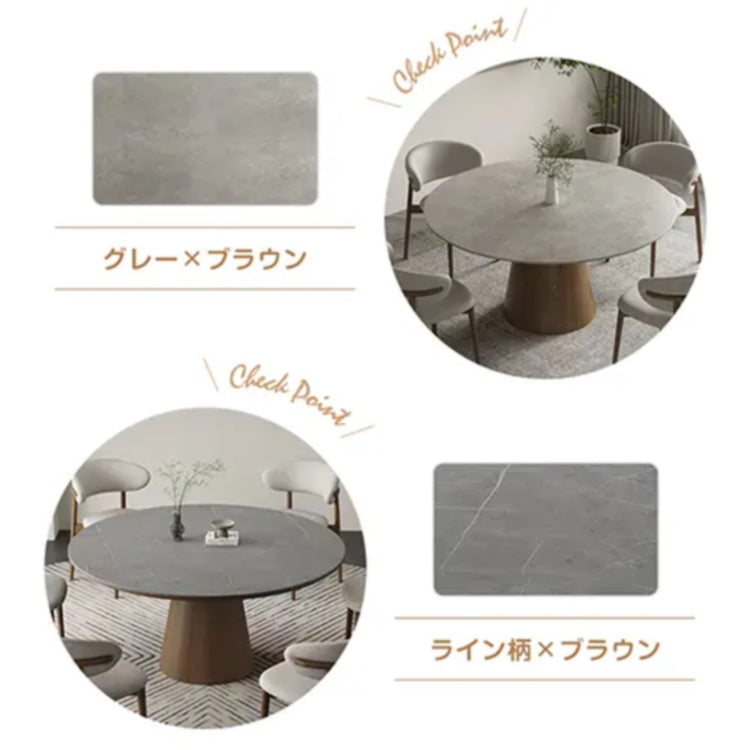 セラミック天板丸ダイニングテーブル アッシュ無垢材 ホワイト sm-315