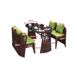 バルコニー テーブルチェアセット 小型 藤製 リラックス用 三点組 001-outdesk