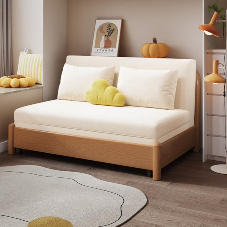 天然木 伸縮式ソファベッド|実木フレーム ソファ兼ベッド 多サイズ対応(幅0.75~1.85m) ナチュラルデザイン G4-7278