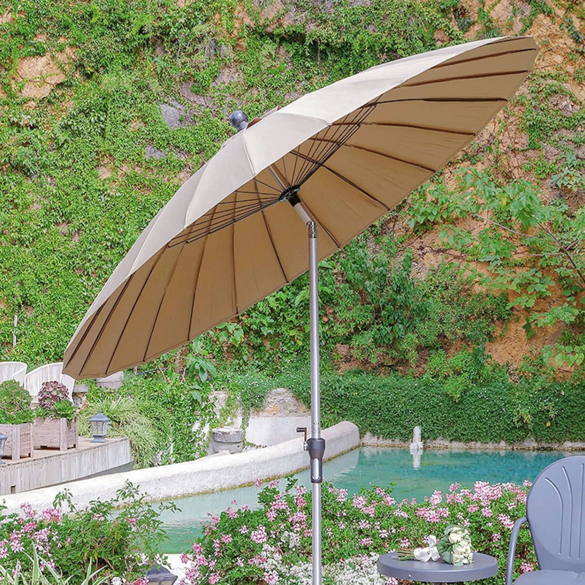 パラソル パラソルセット ガーデンパラソル おしゃれ ベース付き アルミ製 日傘 日よけ アウトドア zy-52
