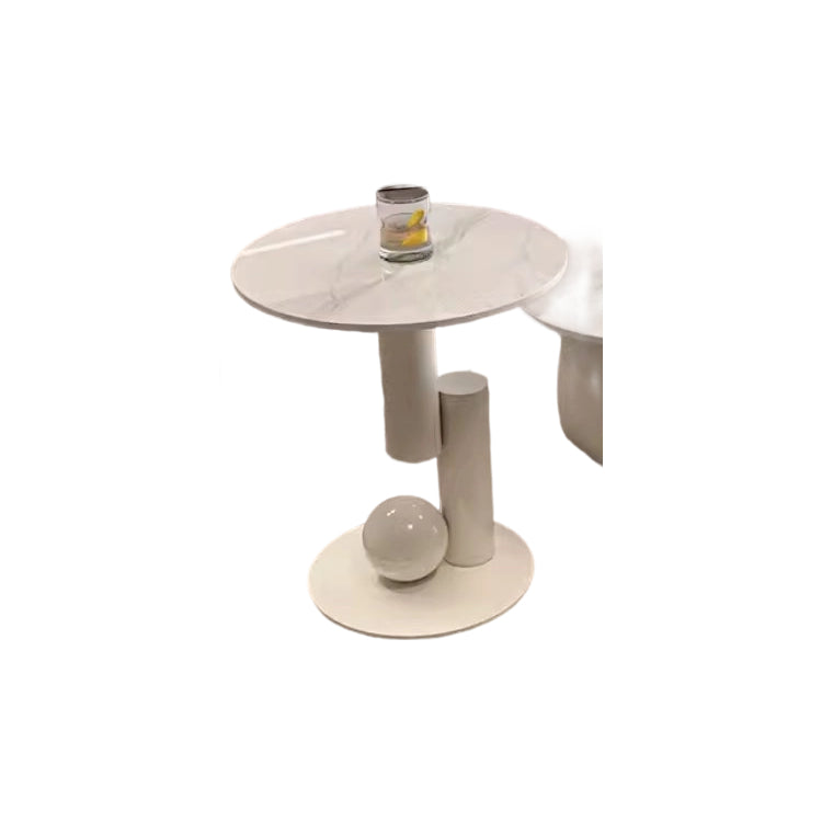 クリエイティブ楕円形 セラミック天板ローテーブル 軽ラグジュアリー モダンミニマルデザイン アートな佇まいで上質なリビングに fel-1945