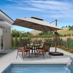 パラソル ガーデンパラソル 2層式 ベースセット スタンドタイプ 日よけ 大型 パラソル テラス アウトドア用品zy-55