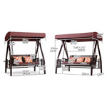 ブランコ スウィングベンチ 椅子 チェア 屋根付き シェード付き クッション付き ベンチ ガーデンファニチャー ガーデン スウィング zy-026