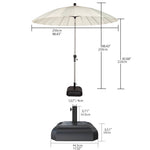 パラソル パラソルセット ガーデンパラソル おしゃれ ベース付き アルミ製 日傘 日よけ アウトドア zy-52