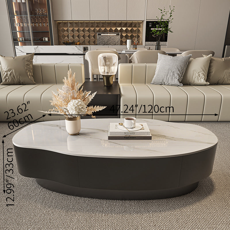 【高級感溢れるセラミックガラス製センターテーブル - モダンデザインが魅力!】 fel-1958