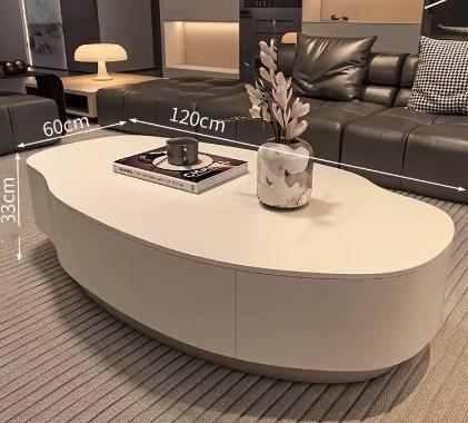 【高級感溢れるセラミックガラス製センターテーブル - モダンデザインが魅力!】 fel-1958