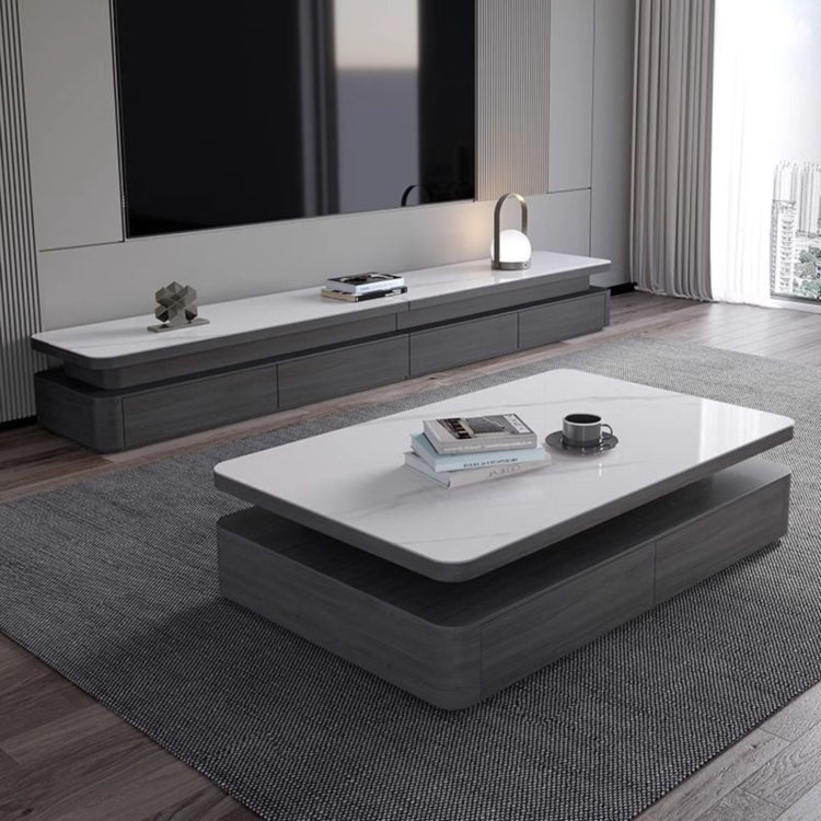 モダン岩板テレビボード 幅200cm / 240cm ワイド設計 ロータイプ リビング収納 おしゃれ 高級インテリア hykg-5868