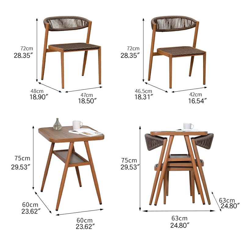 ガーデンテーブル 3点セット ガーデンチェア ガーデンファニチャー 椅子 コンパクト ガーデニング ベランダ おしゃれ 室内 zy-041