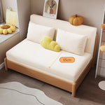 天然木 伸縮式ソファベッド|実木フレーム ソファ兼ベッド 多サイズ対応(幅0.75~1.85m) ナチュラルデザイン G4-7278