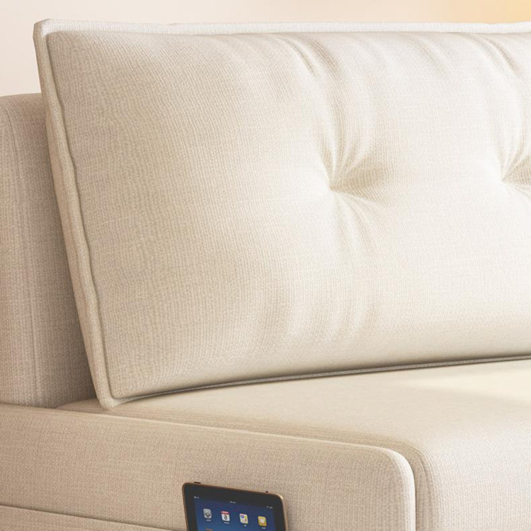 実木×ファブリック 伸縮ソファベッド|1人掛け~2人掛け対応 幅80?180cm ナチュラルデザイン おしゃれ jy-1223-5