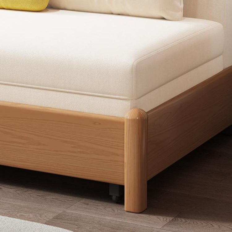 天然木 伸縮式ソファベッド|実木フレーム ソファ兼ベッド 多サイズ対応(幅0.75~1.85m) ナチュラルデザイン G4-7278