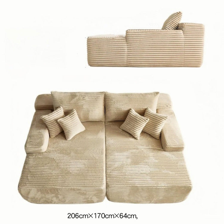 雲朵風シェーズロングソファ ベッド兼用 カバー取り外し可能 0002-sofa