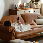 モダンデザイン ソファー|パイン材 多層板 ステンレス ダウン 本革 合成皮革仕様 Hersa-1618