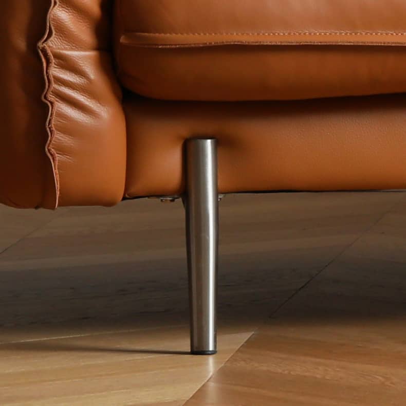 モダンデザイン ソファー|パイン材 多層板 ステンレス ダウン 本革 合成皮革仕様 Hersa-1618