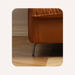 モダンデザイン ソファー|パイン材 多層板 ステンレス ダウン 本革 合成皮革仕様 Hersa-1618