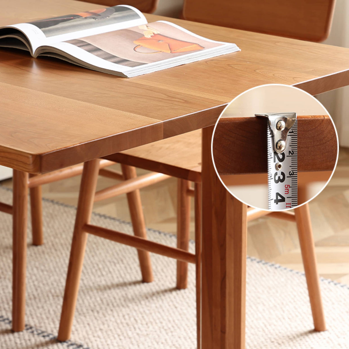 高級チェリー材テーブル|天然木の美しさをお届け Hersa-1623