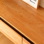 チェリー材&ケヤキ多層板ガラステレビ台 - 高級感溢れるデザイン Hersa-1630